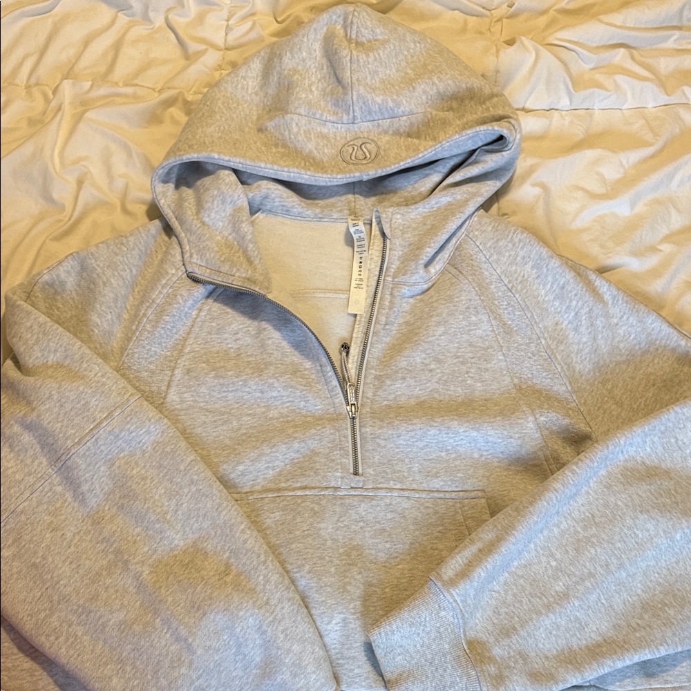 lululemon athletica Light Gray Zip-Up Hoodie